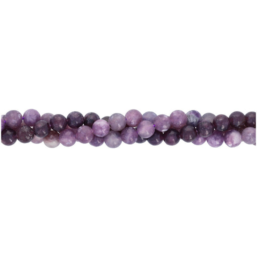 Gemstone Beads, Lepidolite, 12mm Round, 1 Strand