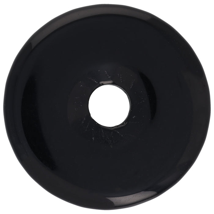 Gemstone Beads, Black Onyx, 30mm Donut, 1 Piece