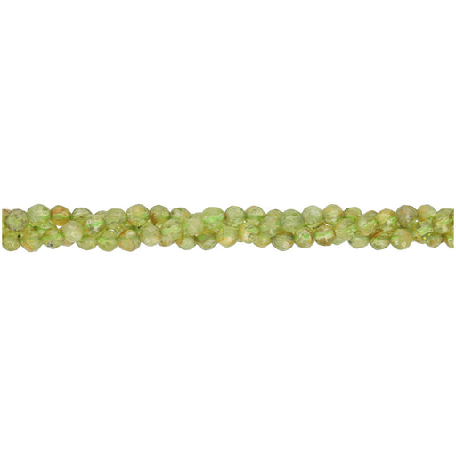 Gemstone Beads, Peridot, 4-5mm Faceted Round, 1 Strand