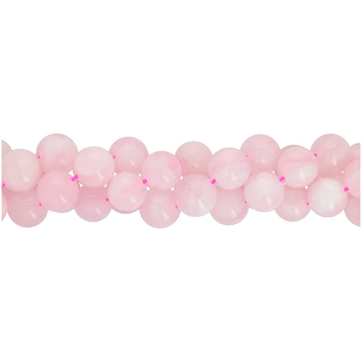 Gemstone Beads, Madagascar Rose Quartz, 10mm Round, 1 Strand