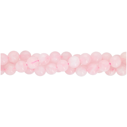 Gemstone Beads, Madagascar Rose Quartz, 8mm Round, 1 Strand