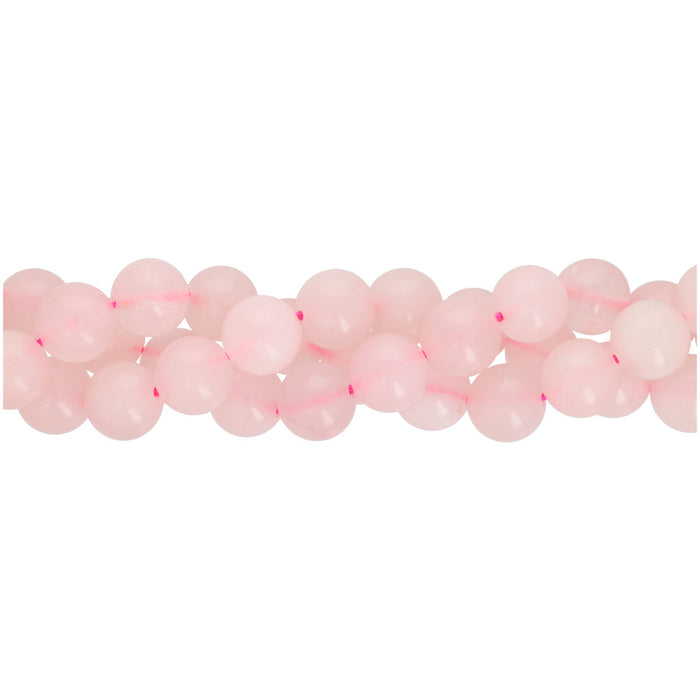 Gemstone Beads, Rose Quartz, 10mm Round, 1 Strand