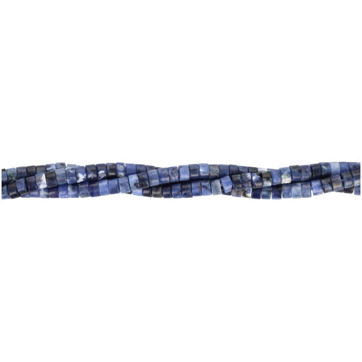 Gemstone Beads, Sodalite, 2x4mm Heishe, 1 Strand