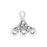 Sterling Silver Charm, Petite Link 12x11.5mm, 1 Piece