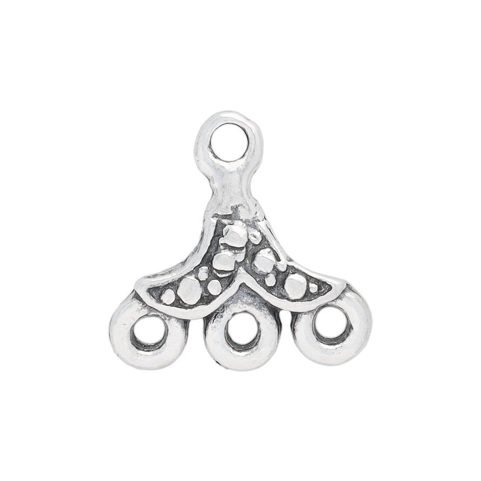 Sterling Silver Charm, Petite Link 12x11.5mm, 1 Piece