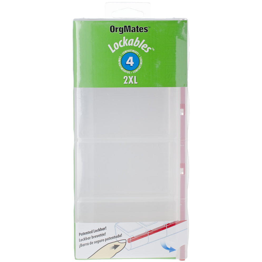 OrgMates/Craft Mates Lockables Storage Container with 4 Compartments, 9