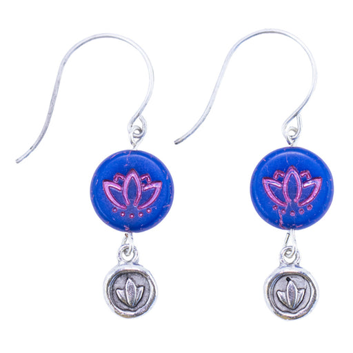 Lovely Lotus Earrings in Blue featuring Raven's Journey & Nunn Design  -  Beadaholique Jewelry Kit