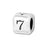 Alphabet Bead, Cube Number '7' 4.5mm, Sterling Silver (1 Piece)