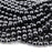 Natural Black Onyx 3mm Faceted Round Bead Strand - AAA Grade