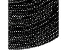 Natural Black Onyx 4mm Rondelle Bead Strand