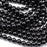 Natural Black Onyx 3mm Round Bead Strand - AAA Grade