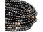 Natural Black Tourmaline 6mm Smooth Round Bead Strand