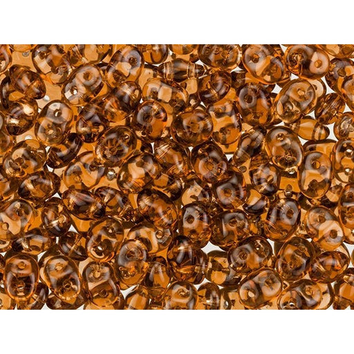 Matubo SuperDuo 2x5mm 2-Hole Smoky Topaz Seed Bead, 2.5 Inch Tube