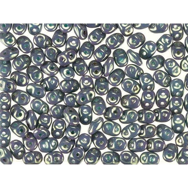 Matubo SuperDuo 2x5mm 2-Hole Turquoise Pink Topaz Luster Seed Bead 2.5-Inch Tube