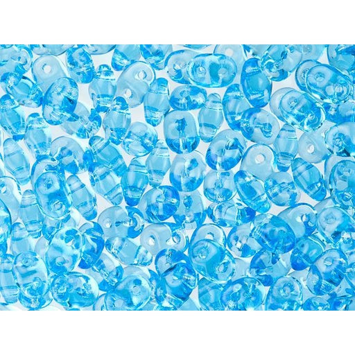 Matubo SuperDuo 2x5mm 2-Hole Aquamarine Seed Bead 2.5-Inch Tube