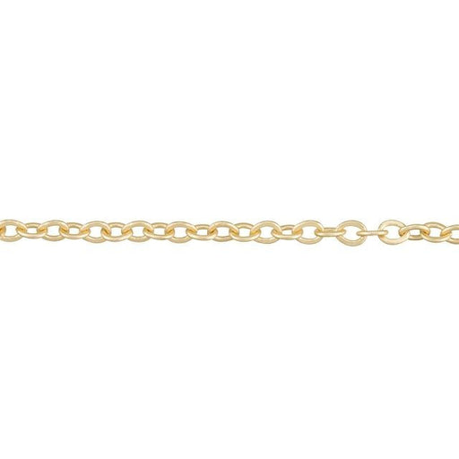1.7mm Satin Hamilton Gold-Plated Brass Delicate Cable Chain by the Foot