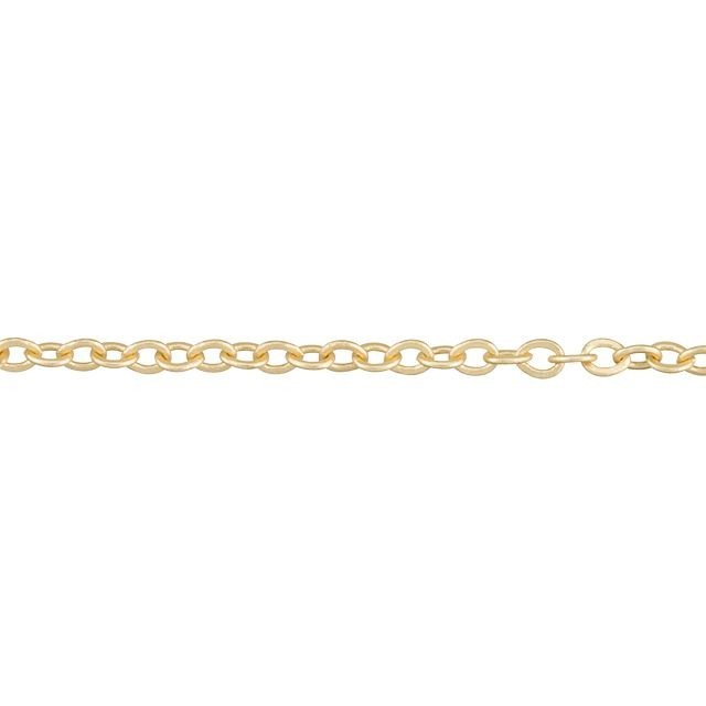 1.7mm Satin Hamilton Gold-Plated Brass Delicate Cable Chain by the Foot