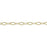 Gold Plated Crimped Oval Cable Chain, 4x2.5mm, by the Foot