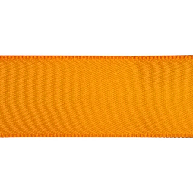 Satin Ribbon, 7/8 Inch Wide, Tangerine Orange (By the Foot)