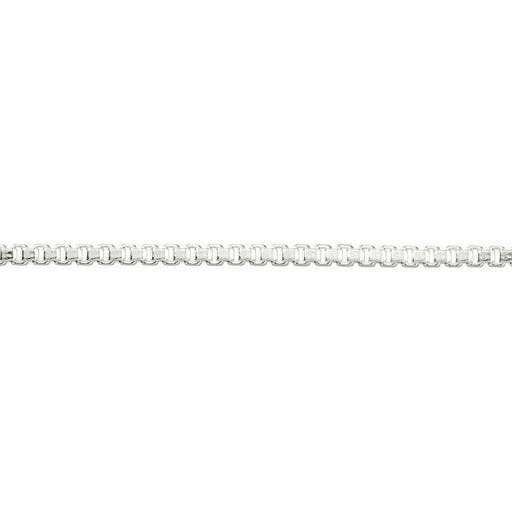 1.2mm Silver-Plated Brass Box Chain by the Foot