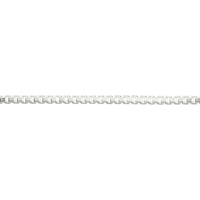 1.2mm Silver-Plated Brass Box Chain by the Foot
