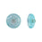 Czech Glass 18mm Round Jewel Spiral Aqua Blue with Silver Wash Glass Button by Raven's Journey