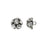 Button, Carnation Flower with Crystal Rhinestones 12mm, Gunmetal Plated (1 Piece)