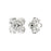 Silver-Plated 19mm Crystal Rhinestone Square Flower Button (1 Piece)