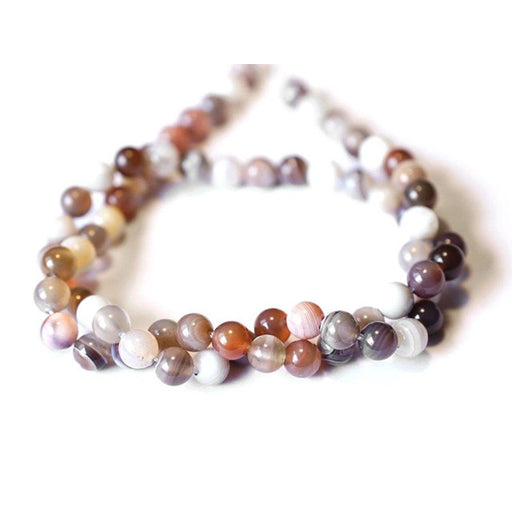 Dakota Stones Gemstone Beads, Botswana Agate, Round 6mm (16 Inch Strand)