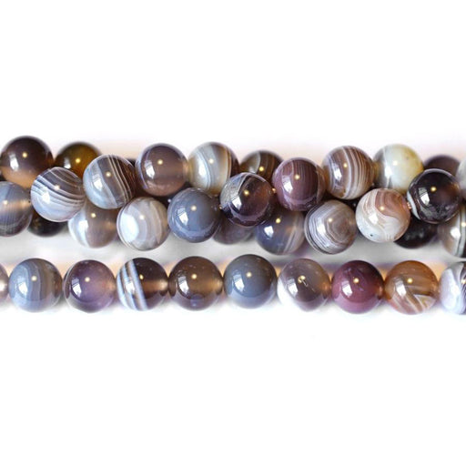 Dakota Stones Gemstone Beads, Botswana Agate, Round 8mm (16 Inch Strand)