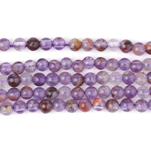 Cacoxenite 6mm Round Large Hole Beads - 8 Inch