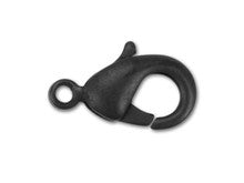 12x7mm Matte Black-Plated Lobster Claw Clasp (1 Piece)
