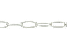 7.9x2.3mm Antique Silver-Plated Paperclip Chain (1 Foot)