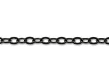 4x3mm Matte Black-Plated Oval Link Cable Chain (1 Foot)