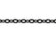 4x3mm Matte Black-Plated Oval Link Cable Chain (1 Foot)