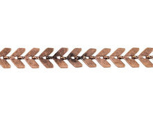 6.5mm Antique Copper-Plated Chevron Herringbone Chain (1 Foot)