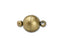 14x8mm Antique Brass-Plated Smooth Round Magnetic Clasp (1 Piece)