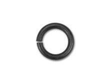 6mm Matte Black-Plated Open Jump Ring - 18 Gauge (25 Pieces)