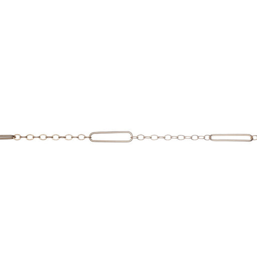 Satin Hamilton Gold Specialty Paperclip Long Short Cable Chain by the Foot