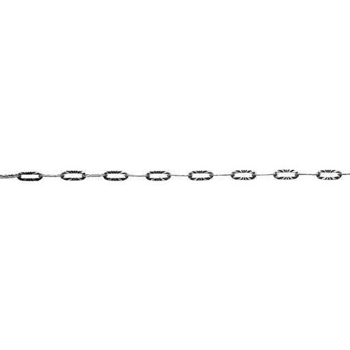 Antiqued Silver Elongated Oval Cable Chain, 6x3mm Links, by the Foot