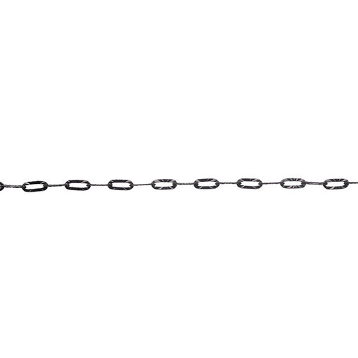 Gunmetal Elongated Oval Cable Chain, 6x3mm Links, by the Foot
