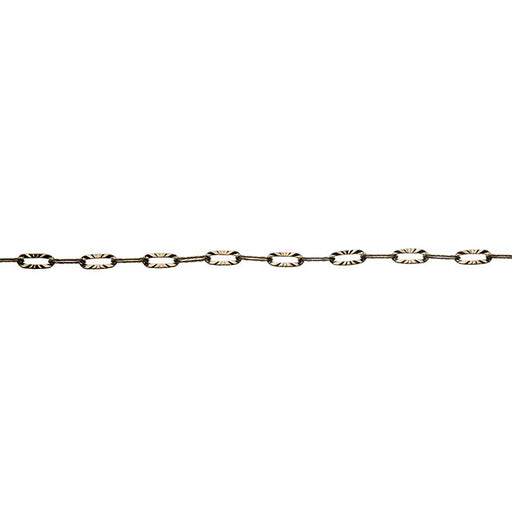 Gold Elongated Oval Cable Chain, 6x3mm Links, by the Foot