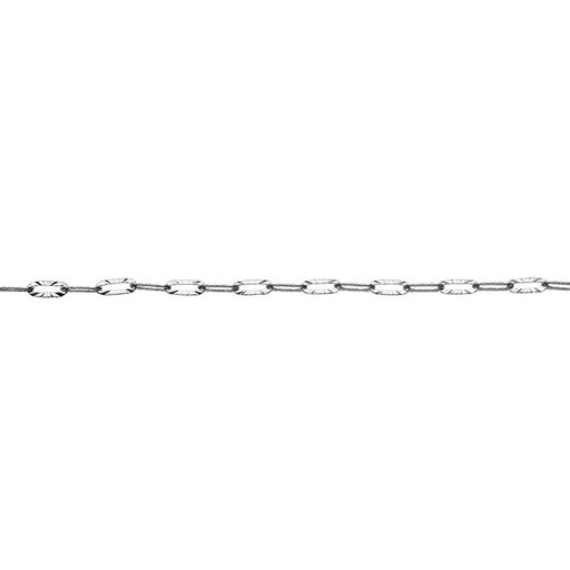 Silver Elongated Oval Cable Chain, 6x3mm Links, by the Foot