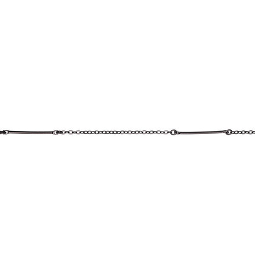 Gunmetal 50mm Bar and 2mm Cable Chain, by the Foot