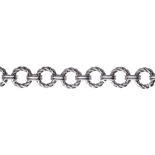 Stainless Steel Twisted Rope Cable Chain 11mm Round Links, by the Foot