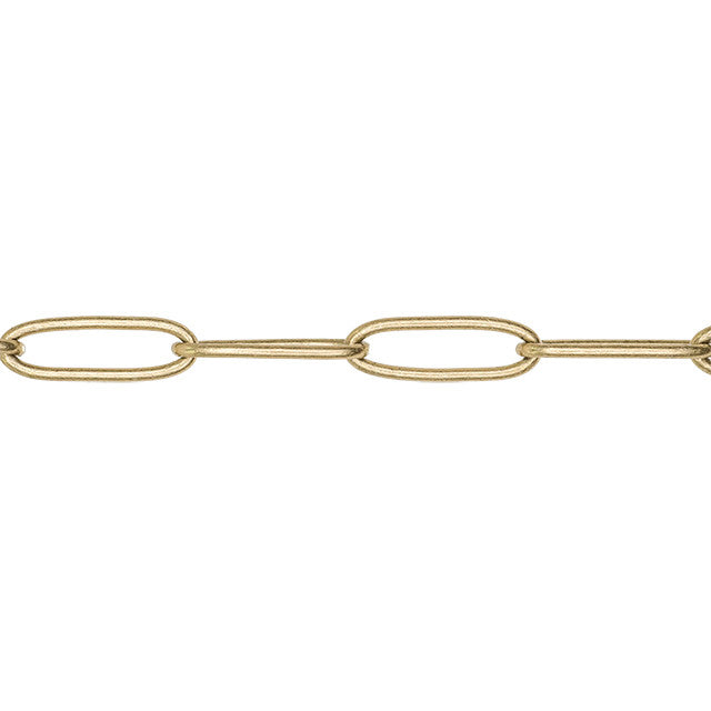 Antiqued Brass Paperclip Cable Chain, 19x6.5mm Links, by the Foot