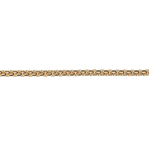 Gold Brass Round Box Chain, 3mm Links, by the Foot