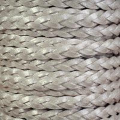 5mm Metallic Pearl Braided Flat Leather by the Inch