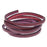 5mm Burgundy/Black Flat Leather by the Foot