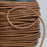 3mm Braided Metallic Bronze Round Leather Cord by the Inch